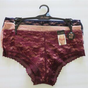 (#128) Prima Valentina 3Pk lace Panties Plus size